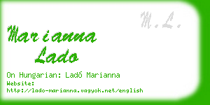 marianna lado business card